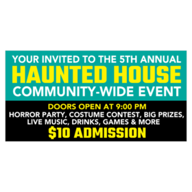 Community Haunted House Invitation Banner