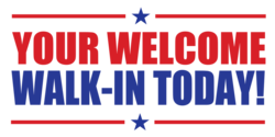 Welcome To Walk-in Today Banner