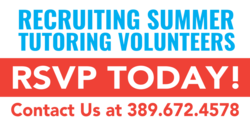 Volunteers For Summer Tutoring Banner