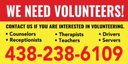 Volunteers Contact If Interested Banner