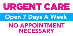 No Appointment Necessary Urgent Care Banner