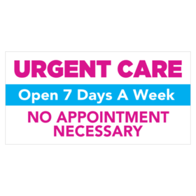 No Appointment Necessary Urgent Care Banner