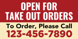 Please Call To Order Takeout Banner