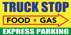 Truck Stop Express Parking Banner