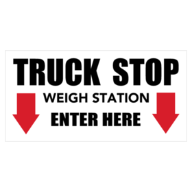 Truck Stop With Weigh Station Banner