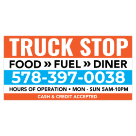 Food Fuel and Diner Truck Stop Banner