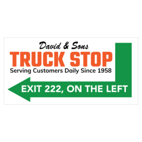 Directional Truck Stop Location Banner