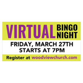 Three Part Two Toned Virtual Bingo Night Banner