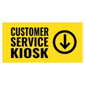 Customer Service Kiosk Directional Banner