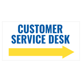 Customer Service Desk To the Right Banner