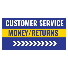 Customer Service Money Returns Directional Banner