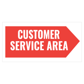 Customer Service Arrow Banner