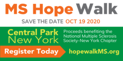 MS Hope Walk Charity Banner