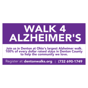 Walk 4 Alzheimer's Charity Banner