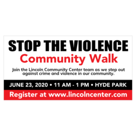 Stop The Violence Community Walk Banner