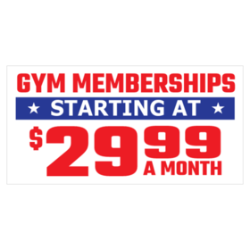 Membership Starting At Gym Banner
