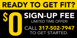 $0 Sign Up Fee Gym Banner