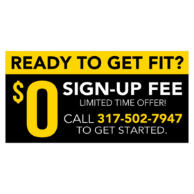 $0 Sign Up Fee Gym Banner