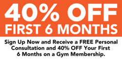 % Off First Six Months Gym Banner