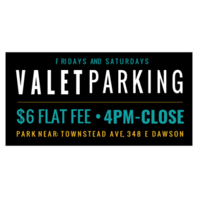 Valet Parking Flat Fee Banner