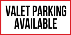 Valet Parking Available Banner