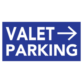 Valet Parking Directional Banner