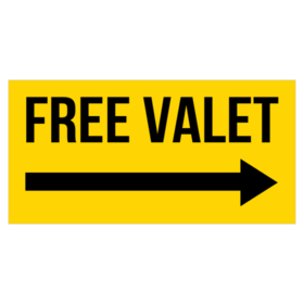 Free Valet Parking Banner