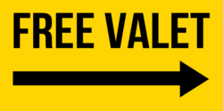 Free Valet Parking Banner