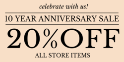 Black on Beige Percent Off Anniversary Sale Banner