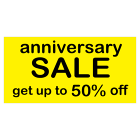 Two Color Simple Anniversary Sale Banner