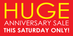 Huge Anniversary Sale This Day Only Banner