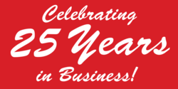 Celebrating 25 Years In Business Banner
