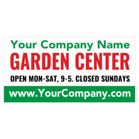 Hour Open Garden Center Banner