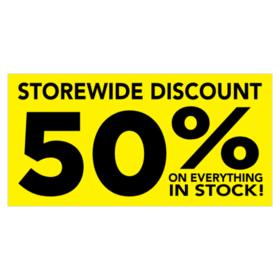 Storewide % Off Everything In Stock Banner