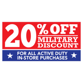 Red White and Blue Military Discount Banner