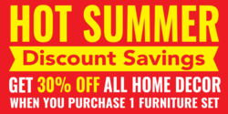 Hot Summer Discount Savings Banner