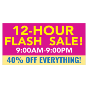 12 Hour Flash Sale Banner