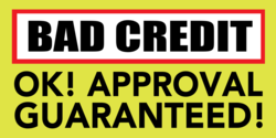 Bad Credit Approval Guaranteed Banner
