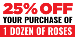 Percent Off Roses Banner
