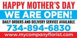 Happy Mothers Day Florist Banner