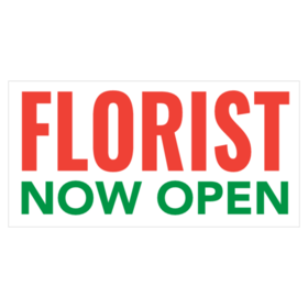 Florist Now Open Banner