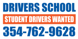 Student Drivers Wanted Driving School Banner