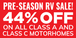 Pre-Season % Off RV Sale Banner