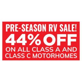 Pre-Season % Off RV Sale Banner