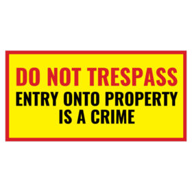 Do Not Trespass Banner