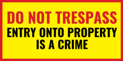 Do Not Trespass Banner