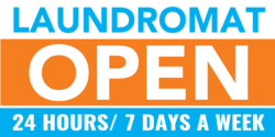 Laundromat Open 24 Hours 7 Days A Week Banner