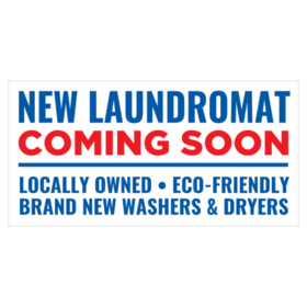 New Laundromat Coming Soon Banner