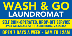 Wash & Go Coin Operated Laundromat Banner