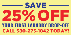 Save % Off Firs Laundry Drop-Off Banner